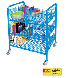 Double Sided Metal Lunchbox Trolley