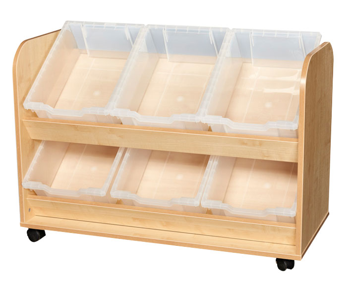 KubbyClass 2 Tier Easy Access Tray Trolley