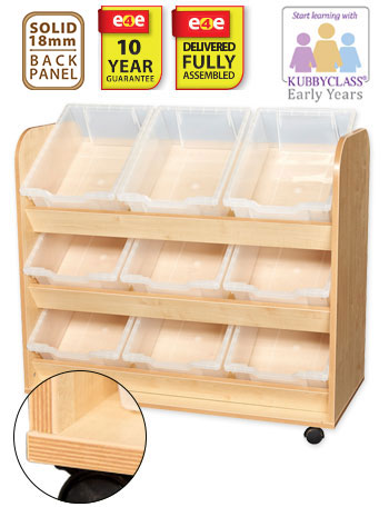 KubbyClass 3 Tier Easy Access Tray Trolley