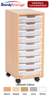 Sturdy Storage Single Column Unit - 9 Shallow Trays