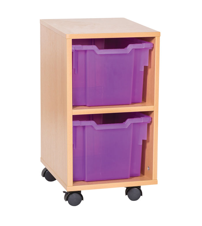 Sturdy Storage Cubbyhole Storage with Extra-Deep Trays - 2 Tray Single Unit