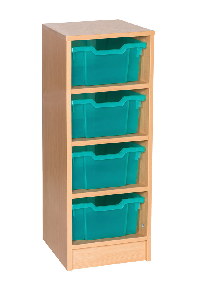 Sturdy Storage - Ready Assembled Cubbyhole Storage with 4 deep Trays (Static)