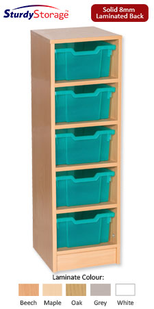 Sturdy Storage - Ready Assembled Cubbyhole Storage with 5 deep Trays (Static)