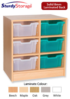 Sturdy Storage - Ready Assembled Cubbyhole Storage with 6 deep Trays (Static)