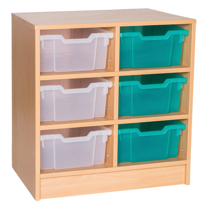 Sturdy Storage - Ready Assembled Cubbyhole Storage with 6 deep Trays (Static)