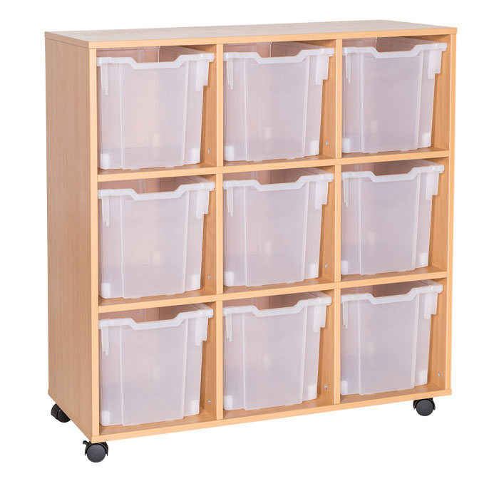 Sturdy Storage Cubbyhole Storage with Jumbo Trays - 9 Tray Triple Unit