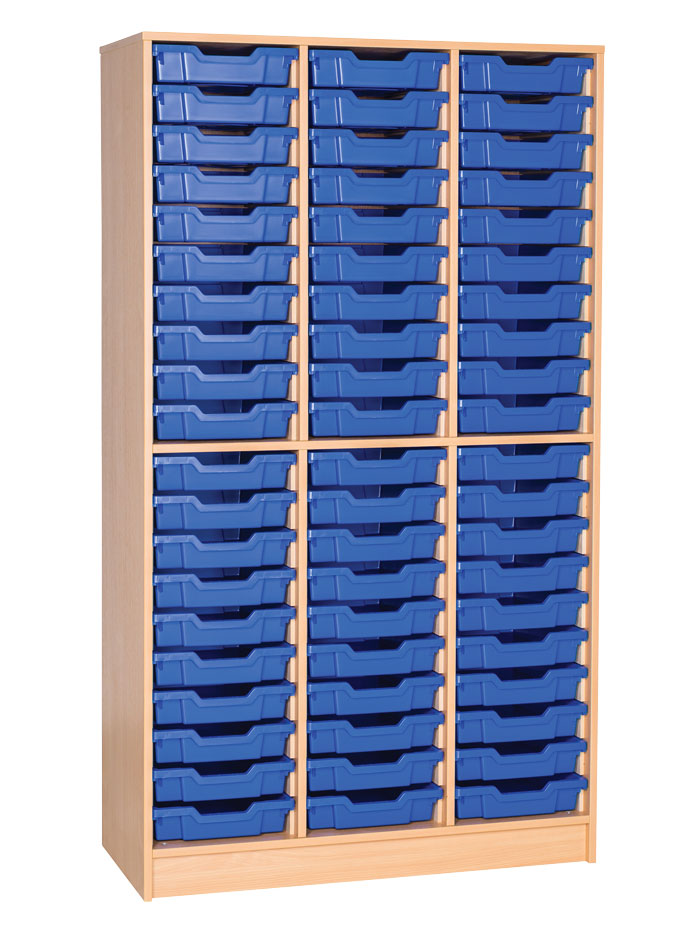Sturdy Storage Triple Column Unit -  60 Shallow Trays (Static)