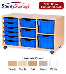 Sturdy Storage Wide Cubbyhole Unit with 11 Variety Trays (Height 615mm)