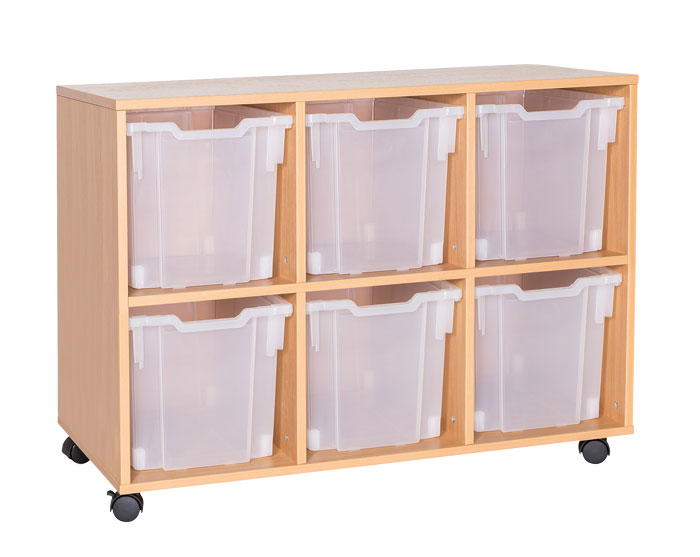 Sturdy Storage Cubbyhole Storage with Jumbo Trays - 6 Tray Triple Unit