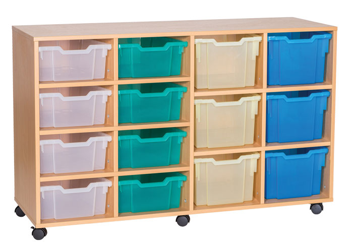 Sturdy Storage Cubbyhole Unit with 14 Variety Trays