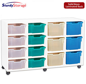 Sturdy Storage - Ready Assembled White Cubbyhole Storage With 14 Variety Trays