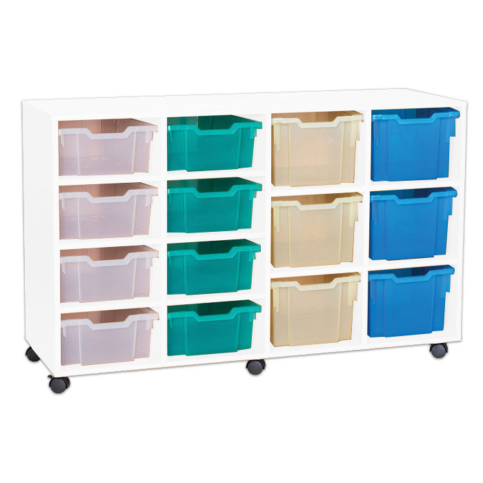 Sturdy Storage - Ready Assembled White Cubbyhole Storage With 14 Variety Trays