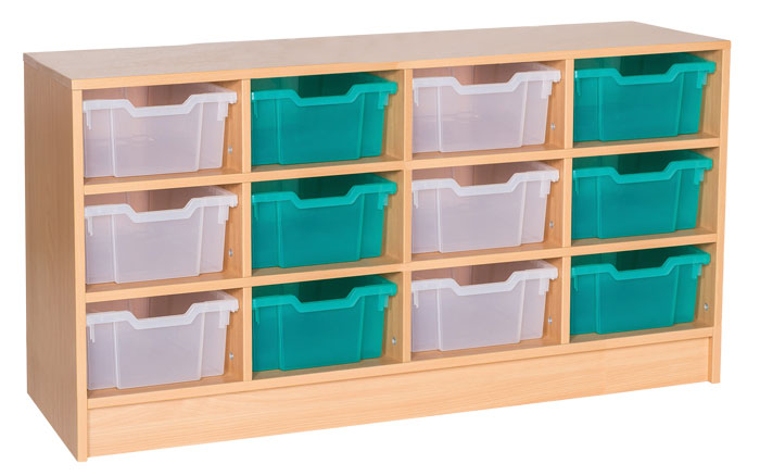 Sturdy Storage - Ready Assembled Cubbyhole Storage with 12 deep Trays (Static)