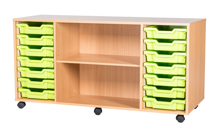 Sturdy Storage Quad Column Unit - 14 Trays Unit Sturdy Storage Quad Column Unit - 14 Trays Unit