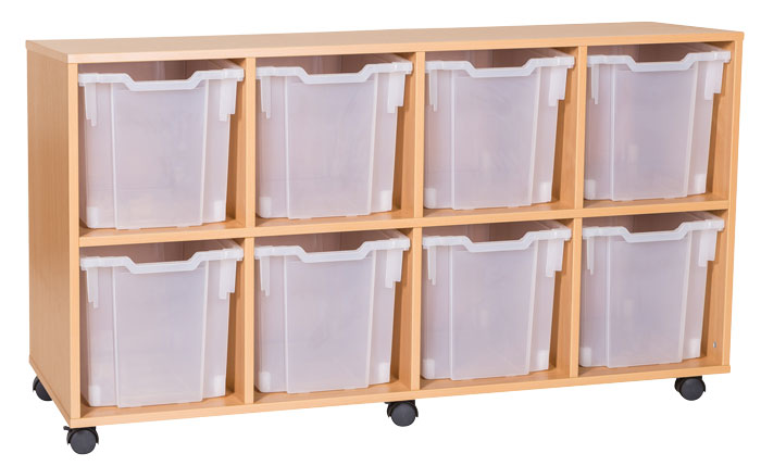 Sturdy Storage Cubbyhole Storage with Jumbo Trays - 8 Tray Quad Unit