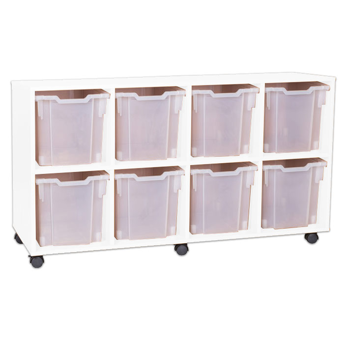 Sturdy Storage - Ready Assembled White Cubbyhole Storage With 8 Jumbo Trays