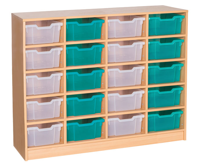 Sturdy Storage - Ready Assembled Cubbyhole Storage with 20 deep Trays (Static)