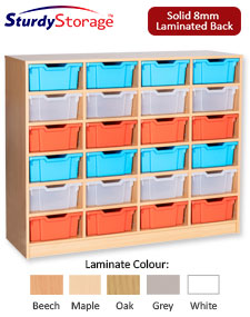 Sturdy Storage - Ready Assembled Cubbyhole Storage with 24 deep Trays (Static)