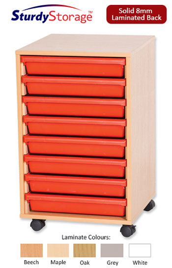 Sturdy Storage - Ready Assembled A3 Tray Unit - 8 Tray Unit