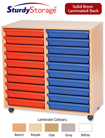 Sturdy Storage - Ready Assembled A3 Tray Unit - 20 Tray Unit