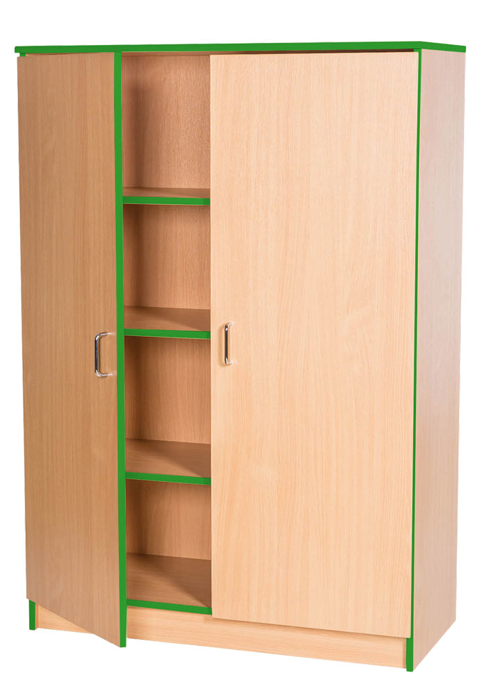 Sturdy Storage - 1500mm High Cupboard with Coloured Edge