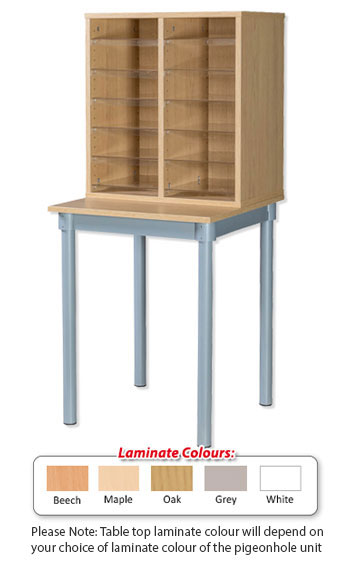 12 Space Pigeonhole Unit with Table