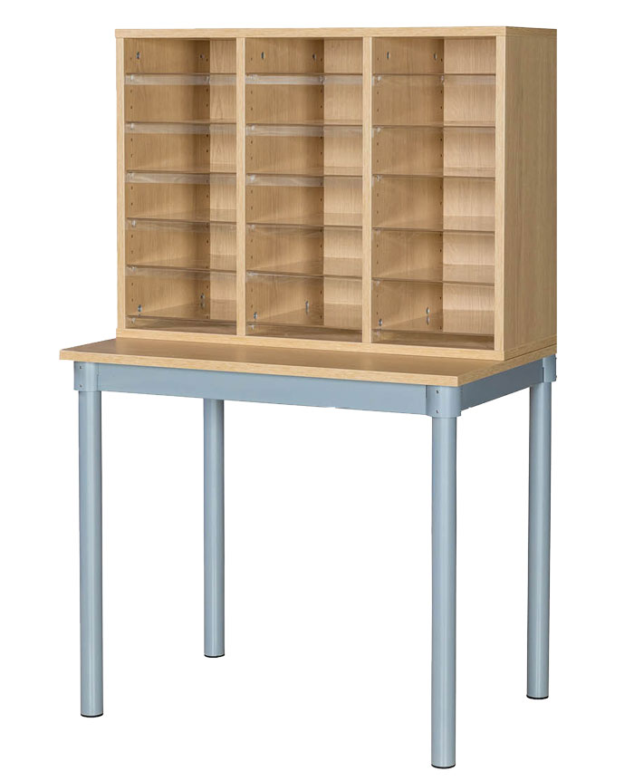 18 Space Pigeonhole Unit with Table