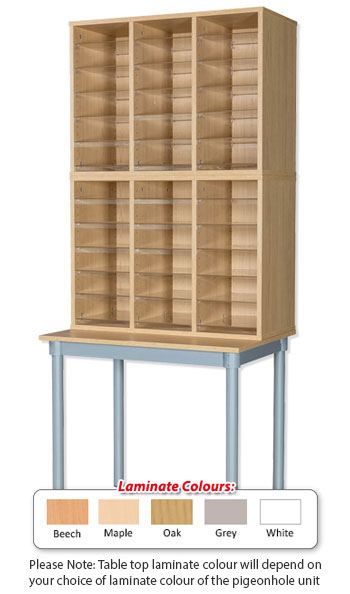 36 Space Pigeonhole Unit with Table