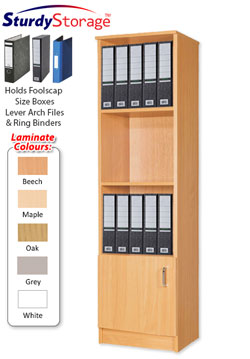 Sturdy Storage - 1710mm High Open Storage with Cupboard Base