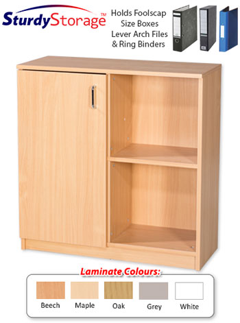 Sturdy Storage - 914 x 858mm Open Storage with Left Side Cupboard