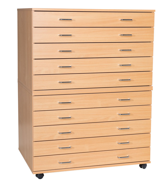 Ready Assembled 10 Drawer A1 Plan chest