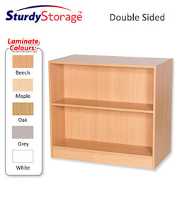 Sturdy Storage Double Sided Bookcase - 900mm High