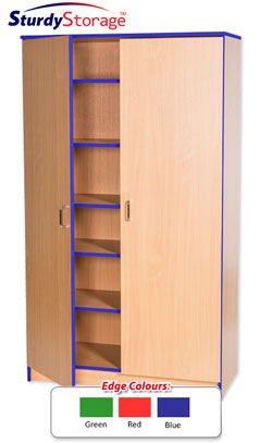 Sturdy Storage - 1800mm High Cupboard with Coloured Edge