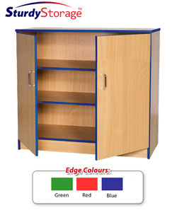 Sturdy Storage - 1000mm High Cupboard with Coloured Edge
