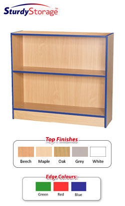 Sturdy Storage Bookcase with Coloured Edge - 750mm High