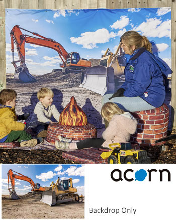 Acorn Construction Backdrop (1430 x 2000mm)