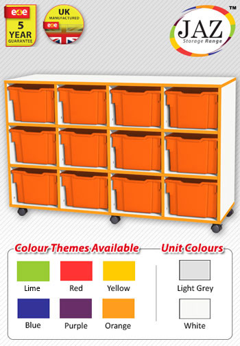 Jaz Storage Range - Quad Width Extra Deep Tray Units