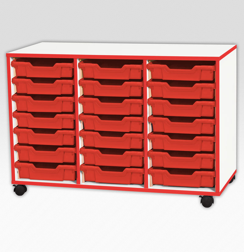 Jaz Storage Range - Triple Width Shallow Tray Units