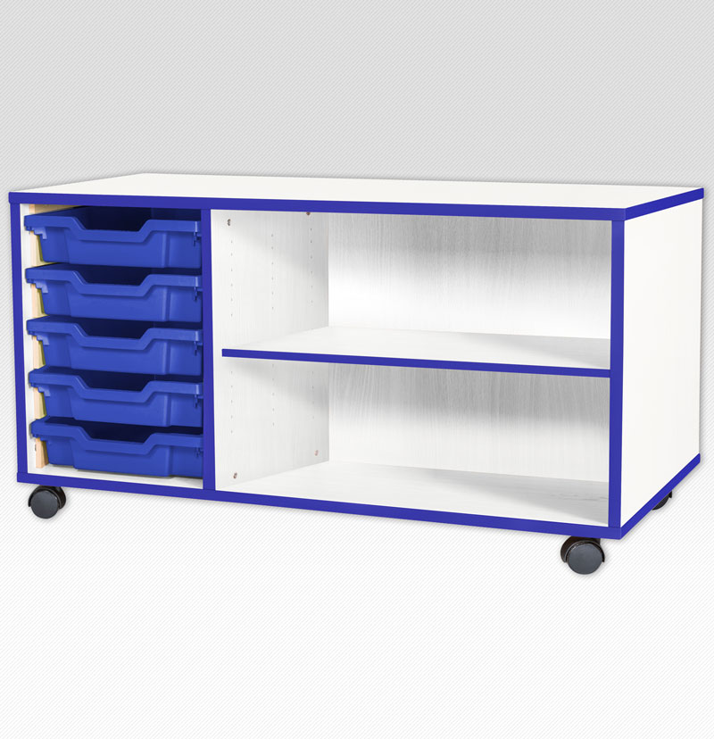 Jaz Storage Range - Triple Width Tray with Open Storage