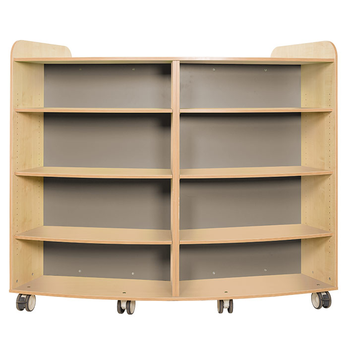 Stratford Curved Double Sided Library Bookcase - 4 Heights Available