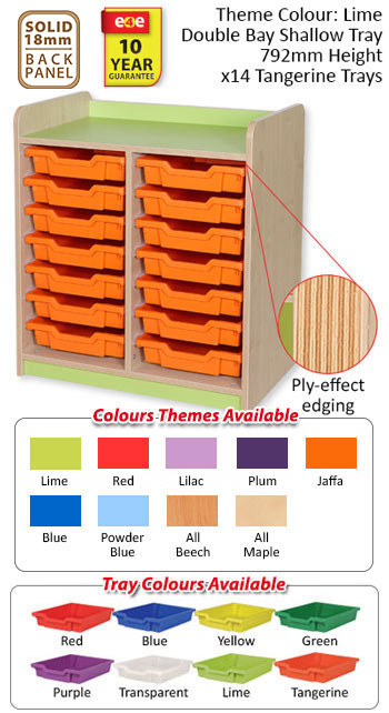 KubbyClass Double Bay Shallow Tray Units - 5 Heights