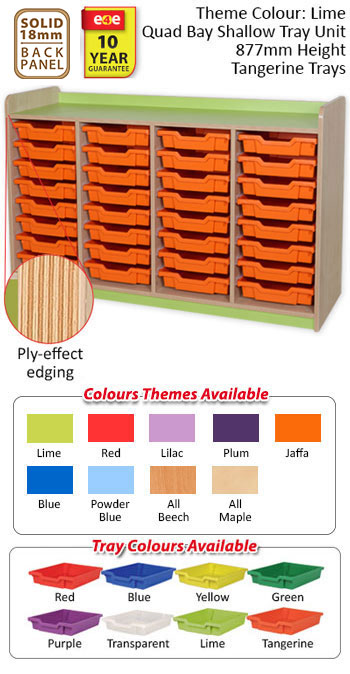 KubbyClass Quad Bay Shallow Tray Units - 5 Heights