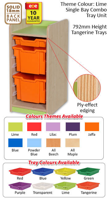 KubbyClass Single Bay Combination Tray Units - 5 Heights