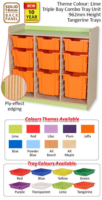 KubbyClass Triple Bay Combination Tray Units - 5 Heights