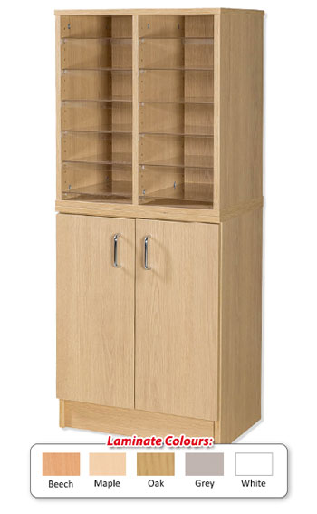 12 Space Pigeonhole Unit with Cupboard