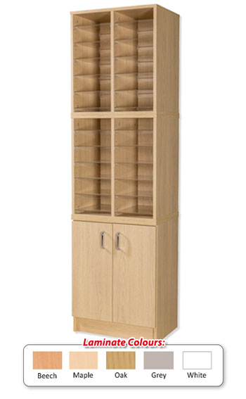 24 Space Pigeonhole Unit with Cupboard