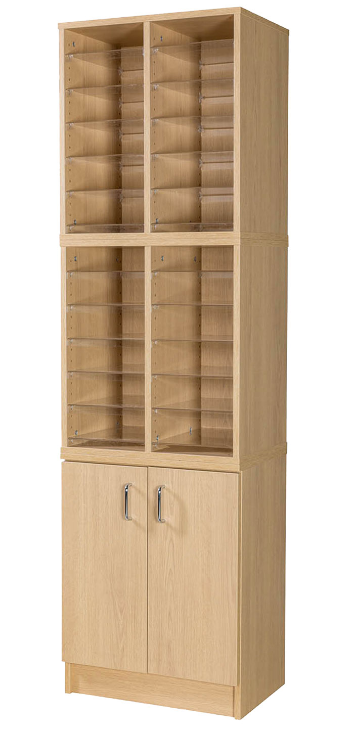 24 Space Pigeonhole Unit with Cupboard