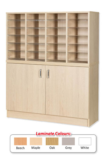 24 Space Pigeonhole Unit with Cupboard