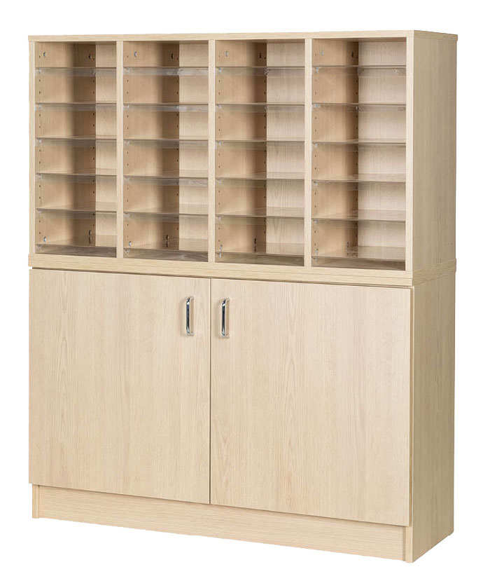 24 Space Pigeonhole Unit with Cupboard