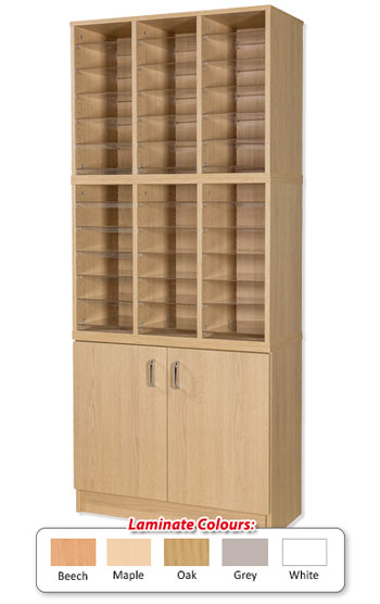 36 Space Pigeonhole Unit with Cupboard